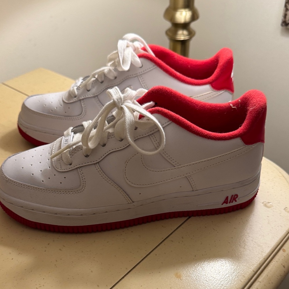 Nike Kids White and Red Sneakers